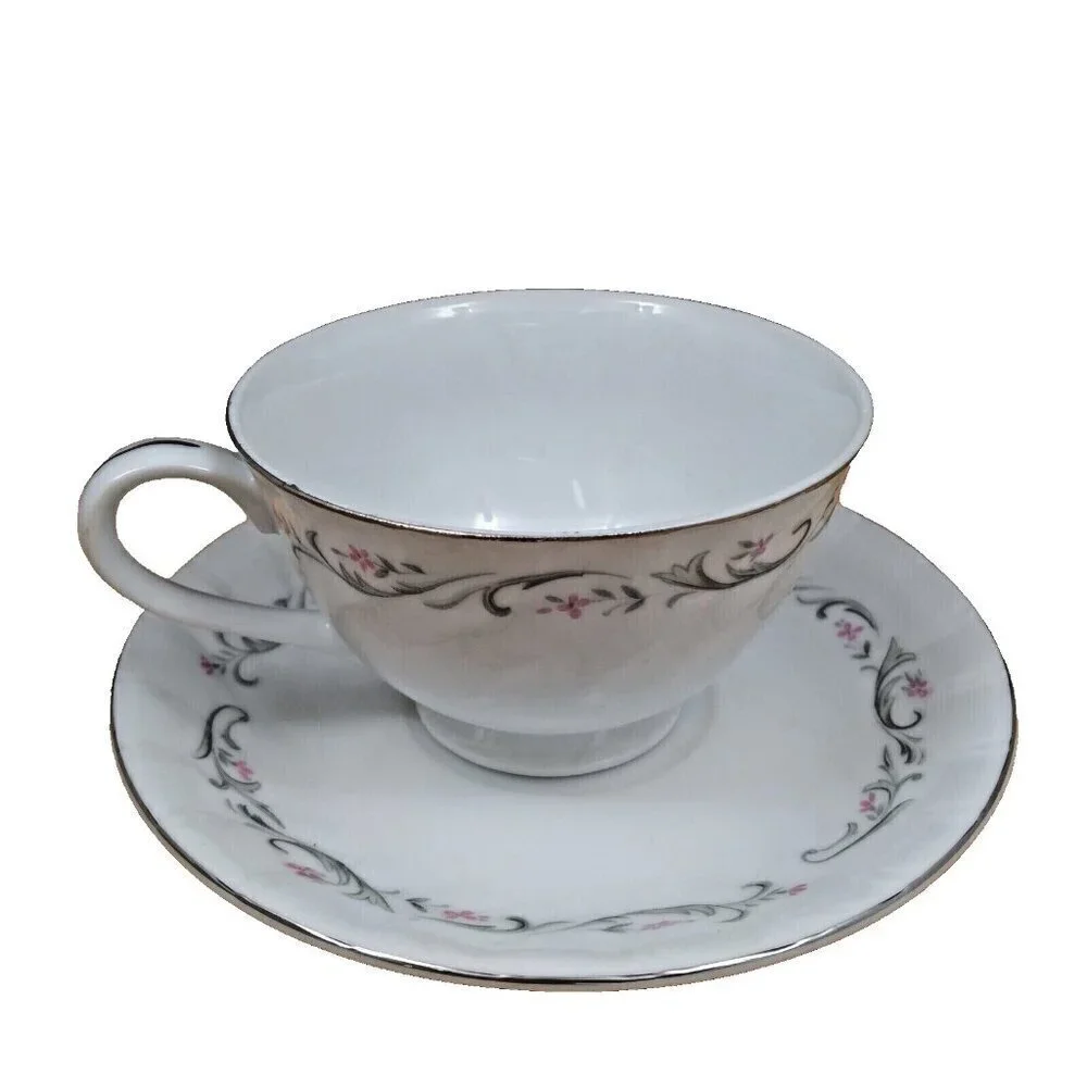 Royal Swirl Saucer and Tea Coffee Cup Made in Japan